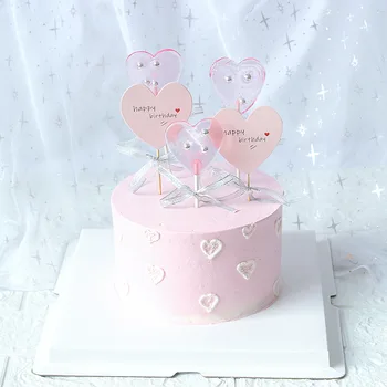 10pcs happy birthday cake vňaťou Košíčky bowknot srdce Tortu vložky tortu dekorácie, doplnky
