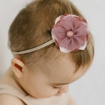10pcs/nastaviť Jednoduché detské Vlasy Príslušenstvo Kvet Luk Dieťa Nylon hlavový most pokrývku hlavy Nastaviť Žena