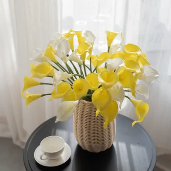 10pcs Tulipán Umelé Kvety PU Svadobné Dekor Simulácia Nevesta Kytice Kala Skutočný Dotyk Flores Para Domov Záhrada a Veniec