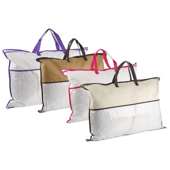 1PC Non-tkané Tote Bag bytový Textil Zips protiprachová Obal Vak, Prikrývka, Vankúš, Oblečenie Skladovanie PVC Transparentné Vak