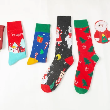 2022 Nové Santa Claus Cartoon Tvorivé Vianočné Ponožky Snehuliak Uprostred Trubice Ponožky Jeseň a v Zime Európskych a Amerických Christma
