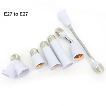 9.5-28 cm AC E27 Na E27 LED svetlo, žiarovka Základnej Pätice Skrutku Rozšírenie výkonu Držiteľa Converter Flexibilné E27 Horenia Adaptér o