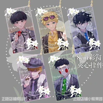 Anime Mob Psycho 100 Reigen Arataka Kageyama Shigeo Ekubo Cosplay Akryl Mahjong Aplikácie Keychain Prívesok Odznak Brošňa Pin Pohľadnicu