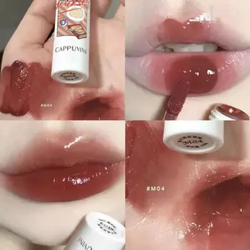 Cappuvini Zrkadlový Lesk Na Pery Vodné Sklo Hydratačný Lesk Na Pery Tekutý Rúž Sexy Červené Pery Odtieň Lip Glaze Make-Up Kórejský Kozmetika