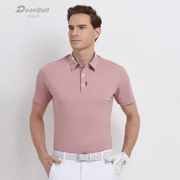 DB golfové oblečenie pánske letné elastické rýchle sušenie vonkajšie športové golf biele pánske top polo tričko