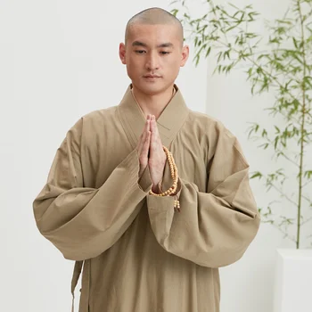Dlhé Šaty Budhizmus Mních Oblečenie Tradičné Čínske Buddhistické Oblečenie, dámske Oblečenie, Unisex Haiqing Meditácie Šaty