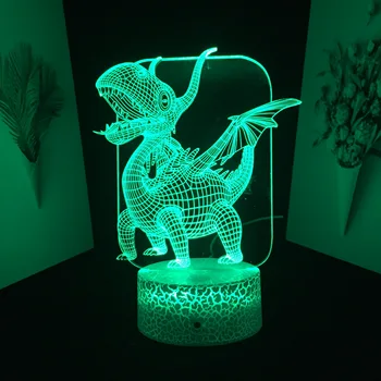 Dragon Akryl Lampa pre Cool Darček k Narodeninám Svetlo Spálne Dekorácie Manga Dragon stolná Lampa 3D LED Nočné Svetlo Anime Dropship