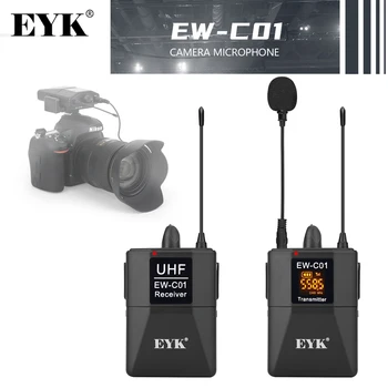 EYK 30 Kanálov DSLR Fotoaparát Telefónu UHF Wireless Dual Lavalier Mikrofón Systém až 60 m na Youtube Video Záznam Rozhovoru