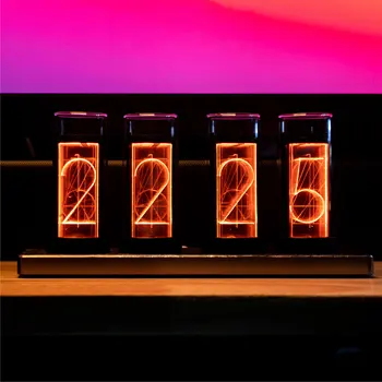 Gixie Hodiny Svietiť trubice hodiny RGB tvorivé ploche dekorácie darček kvázi-žiara hodiny B stanice ventilátor počítanie budík