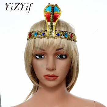 Had Tvar Headdress Halloween Cosplay Kostým Šperky Kleopatra Golden Snake-tvarované Headdress Poklad Kráľovnej Vlasy Príslušenstvo