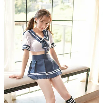 Japonský Školskú Uniformu pre Ženy kórejských Študentov Sexy College Sukne Dievčatá Anime Cosplay Navy Námorník Školské Uniformy JK Sady