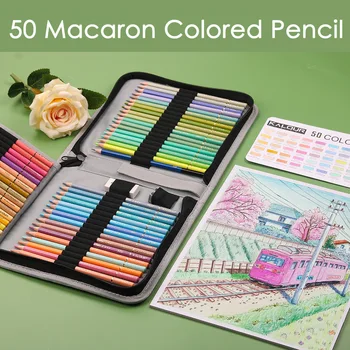 KALOUR Macaron Farebné Ceruzky Set Premium Skicovanie Ceruzky Používa na Ručne Maľované Graffiti Skicovanie Sfarbenie Školské potreby