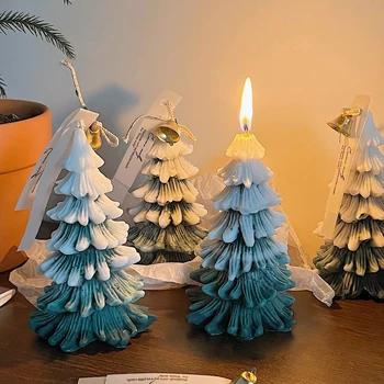 Kreatívne Vonné Sviečky, Vôňa Vianočného stromčeka atmosféru dekorácie s rukou darček DIY ručne vyrábané Vianočné sviečky, aromaterapia