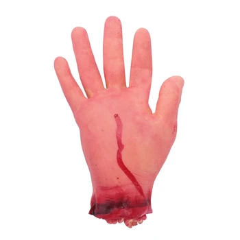 Krvavý Horor Strašidelné Halloween Prop Falošné Oddelená životnej Veľkosti Ramena Strane Domu 19 x 10.5 cm