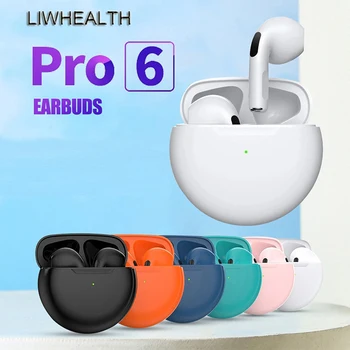 Liwhealth Bezdrôtový Bluetooth Headset PRO 6 TWS Slúchadlá Audifonos Bluetooth Inalambrico Slúchadlá Slúchadlá Pre Xiao Apple Huawei