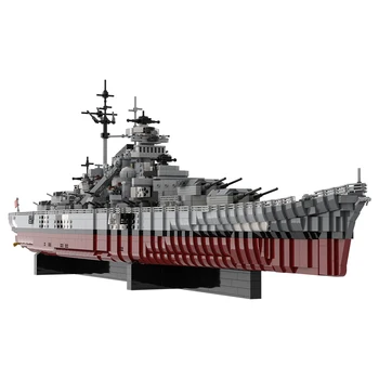 MOC-29408 1/200 UCS KM Battleship Bismarck Vojenské Tematické Stavebné Bloky Nastaviť Hračky (7164PCS)