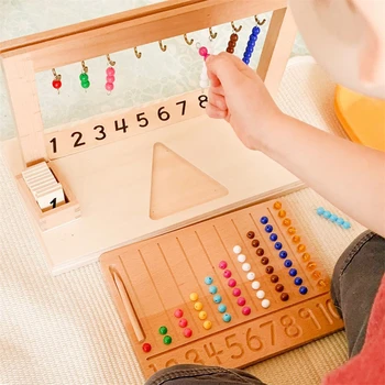 Montessori Materiály Matematika Materiál Písmená A Číslice, Rada Hračky Pre 3-Ročných Učebných Pomoci Hračky Pre Deti D65Y