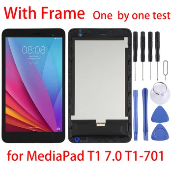 Nové Pre MediaPad T1 7.0 T1-701 LCD Displej a Digitalizátorom. Plný Montáž S Rámom pre Huawei MediaPad T1 7.0 T1-701