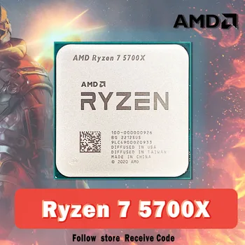 NOVÉ procesory AMD Ryzen 7 5700X R7 5700X 3.4 GHz Osem-Core 16-Niť CPU Procesor 7NM L3=32M 100-000000926 Zásuvky AM4 Žiadny Fanúšik