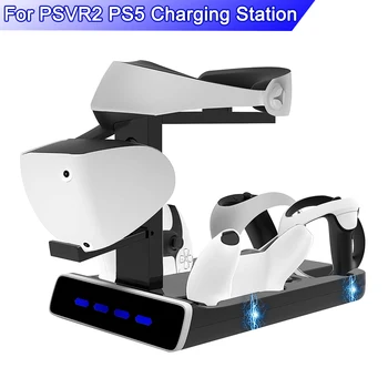 Pre PSVR2 Radiče Nabíjacej Stanice, Stojan VR Headset Displej Držiak Gamepad Nabíjačku Základňu pre Playstation VR2 PS5 Príslušenstvo