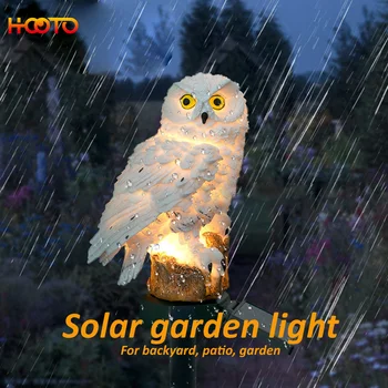 Solárne živice sova LED svetlo vonkajšie nepremokavé zem plug svetlo nádvorie dekorácie trávnik krajiny svetlo