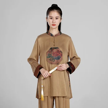 Tai Chi Oblečenie Žien Wushu Oblečenie Kung Fu Súťaže Oblečenie Bojové Umenie Jednotné Vrások Zadarmo 2023
