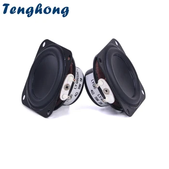 Tenghong 2 ks 40 MM, 4 Ω 5W celú Škálu Reproduktor Jednotka Námestie Gumovým Okrajom Bluetooth Audio Reproduktorov Vnútorné Magnetické Pre Domáce Kino