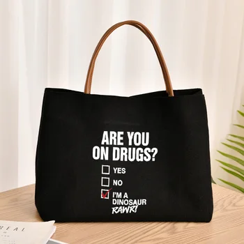 Tlač Plátno Tote Bag Darček pre Psa Mama Plážová Taška Ženy Lady Nakupovanie Shopper Taška Cestovná Taška