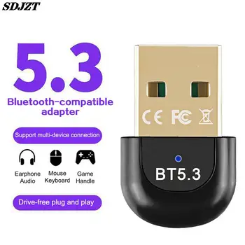 USB Bluetooth-Kompatibilného Adaptéra 5.3 Na Bezdrôtový Reproduktor Audio Myši hardvérový kľúč USB Adaptér Bluetooth 5.0 Prijímač Transm