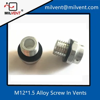 Zliatiny M12*1.5 skrutku v odvzdušňovacie otvory ventilačné plug air vent plug nepremokavé a ochranné otvor pre uvoľnenie tlaku rovnováhu