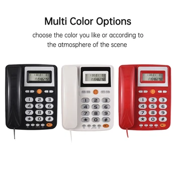 Šnúrový Pozemné Telefón Big Button Šnúrový Telefón pre Starších Seniorov Telefón LCD Displej Flash/ Opakovanie/ handsfree Funkcie