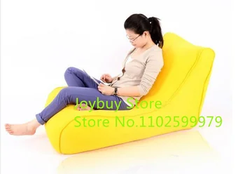žltá vonkajšie skladací nábytok do obývacej izby pohovka kreslo - polyester bean bag pohovky, nepremokavé beanbag stoličky