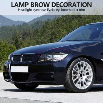 Carbon Fiber Viečko Svetlometu Obočie Kryt Nálepky Výbava pre BMW E90 E91 328I 335I M3 2006-2011